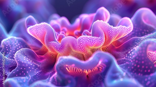 Abstract Purple and Pink 3D Digital Art