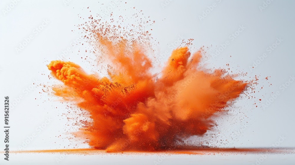 Vibrant Orange Powder Explosion Abstract.. Vibrant Orange Powder Explosion Abstract..