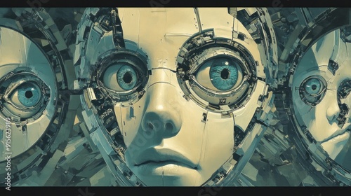 Mechanical Portrait: A Digital Art Exploration of Artificial Intelligence