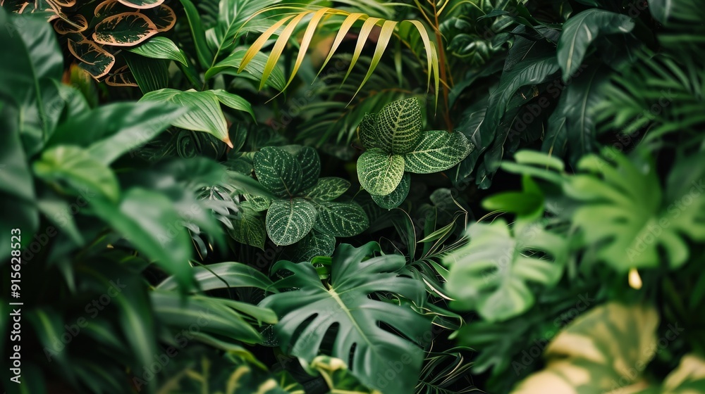 Fototapeta premium Lush Indoor Plant Collection in Biophilic Design