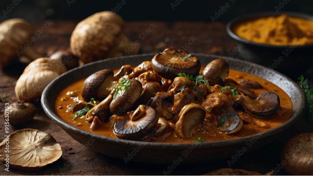 Mushroom Xacuti - a spicy & flavorful Indian Curry Mushroom Xacuti - a spicy & flavorful Indian Curry