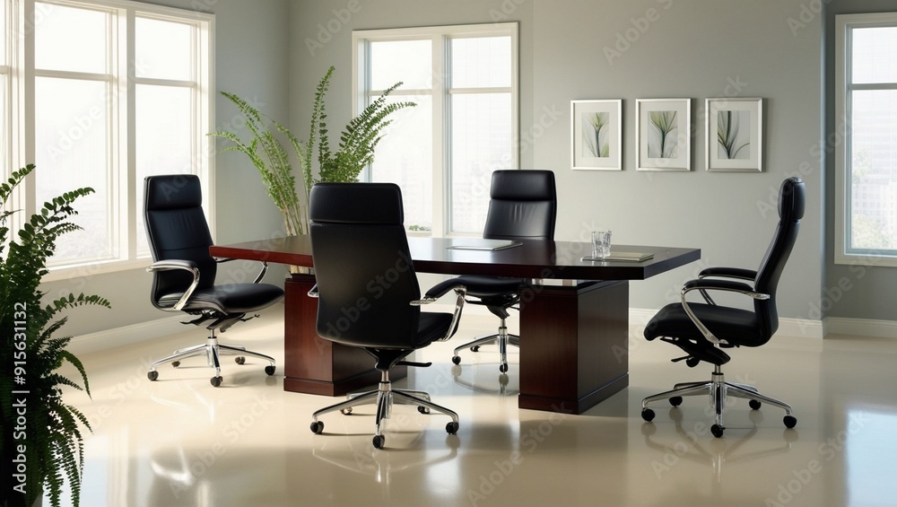 Empty meeting room in office. Modern office. Empty meeting room in office. Modern office.