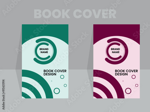 Study business background book cover design template.