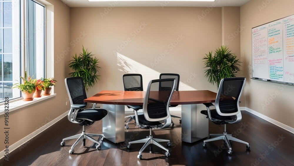 Empty meeting room in office. Modern office. Empty meeting room in office. Modern office.