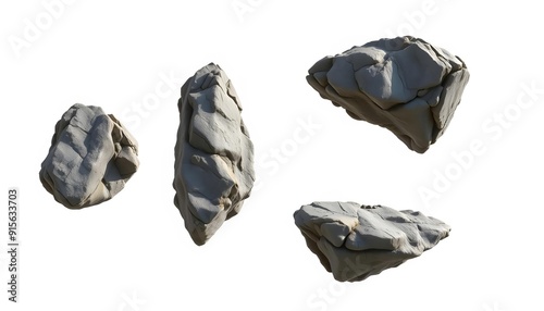 Quartet of Isolated Boulders