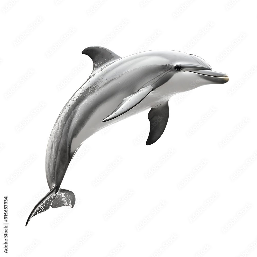 Fototapeta premium Dolphin Leaping Through the Air