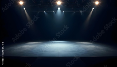 Empty Stage with Spotlights