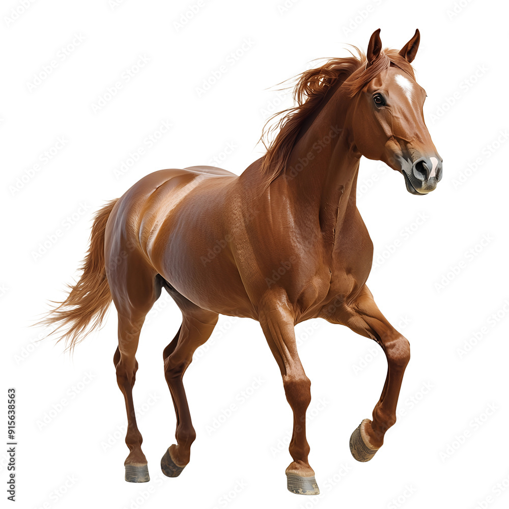 Obraz premium Chestnut Horse in Motion