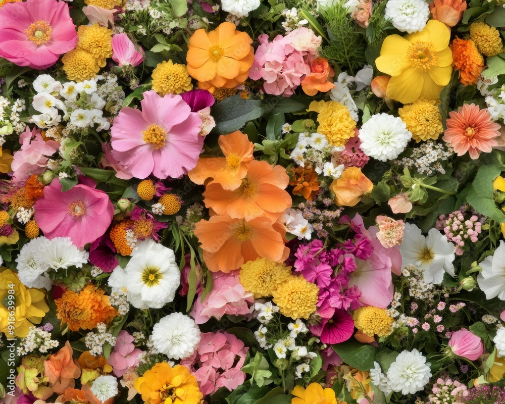 Diverse Group of Adults and Children in Colorful Attire Enjoying Daytime Activities Amid Blooming Flowers in a Vibrant Garden Setting Diverse Group of Adults and Children in Colorful Attire Enjoying Daytime Activities Amid Blooming Flowers in a Vibrant Garden Setting