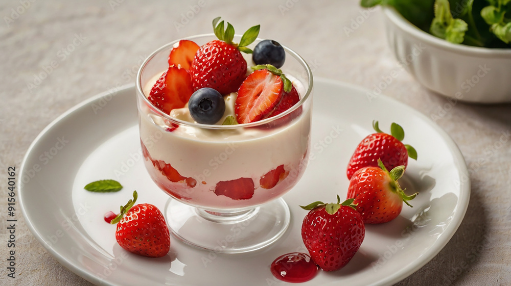 berries Cake Pavlova with cream Ai photo berries Cake Pavlova with cream Ai photo