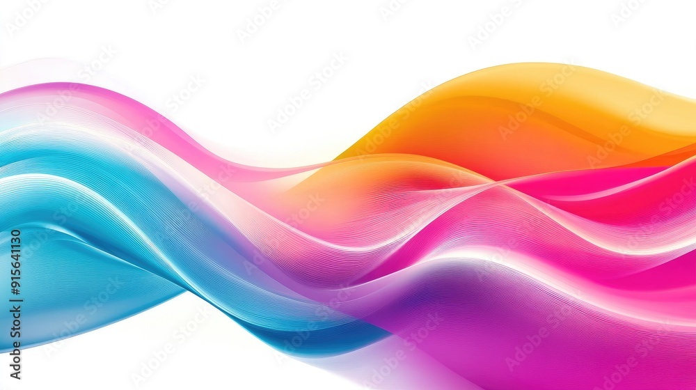 Fototapeta premium Dynamic waves of vibrant abstract colors