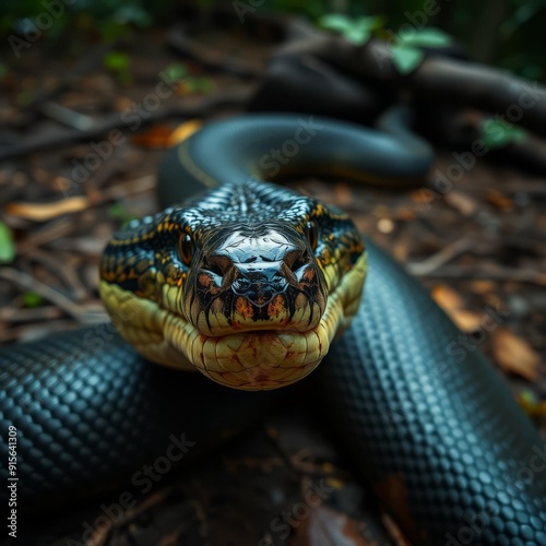 snake on the ground photo