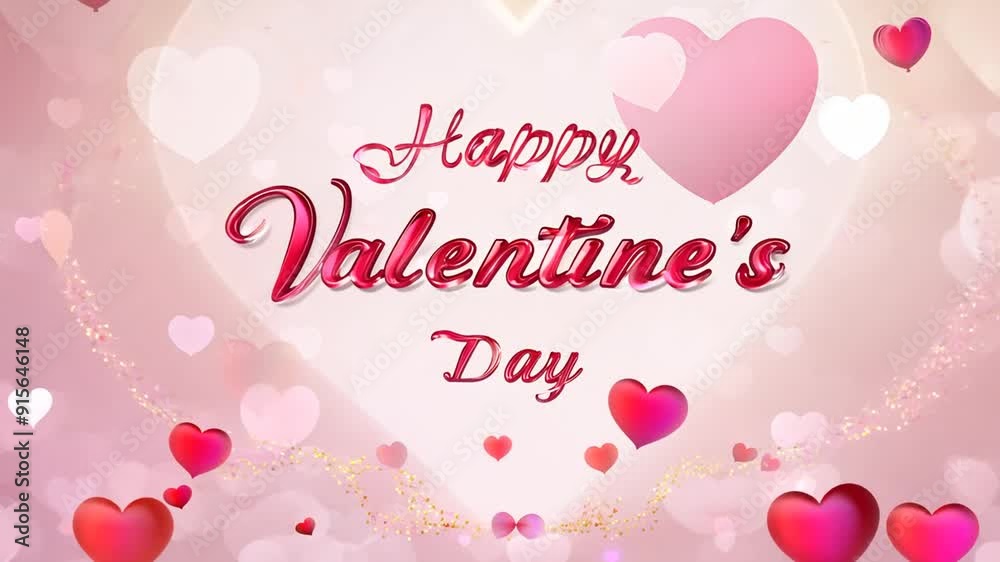 Happy Valentine's Day Greeting With Hearts And Cheerful Design Generative AI Happy Valentine's Day Greeting With Hearts And Cheerful Design Generative AI