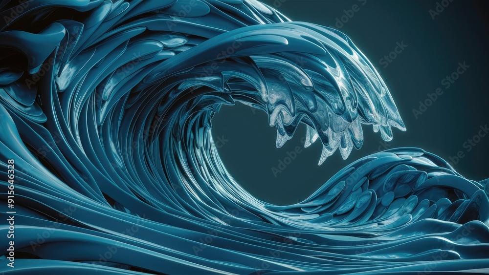 Abstract Blue Wave Background Digital Art for Wallpaper Poster Web Design and Brochure Presentation Abstract Blue Wave Background Digital Art for Wallpaper Poster Web Design and Brochure Presentation
