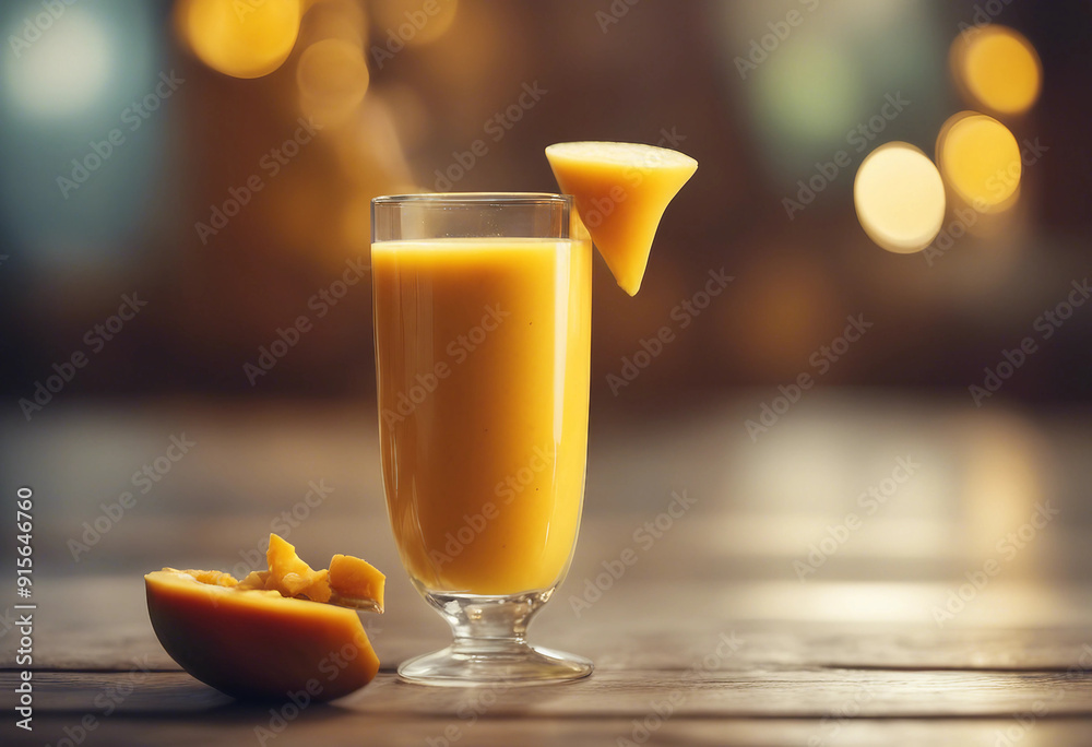 A glass of mango juice mango smoothie A glass of mango juice mango smoothie