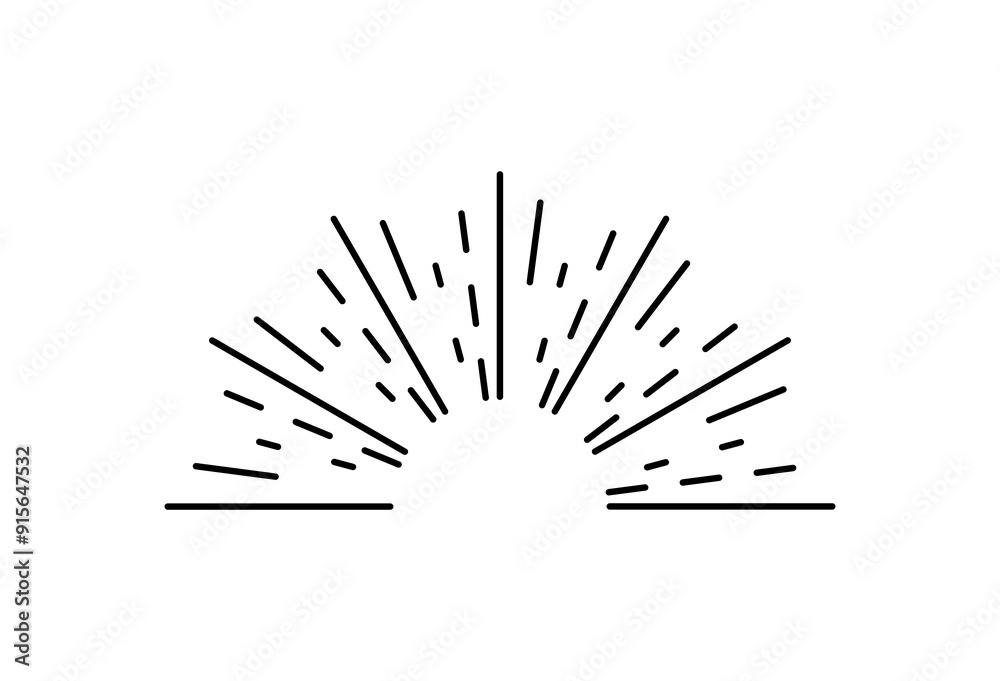 Obraz premium Abstract sun ray graphic design