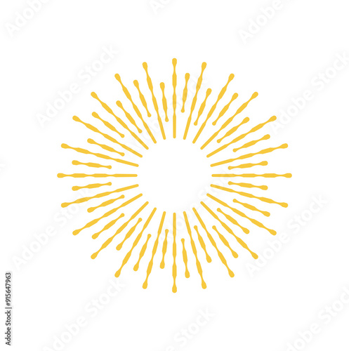 Abstract sun ray graphic design