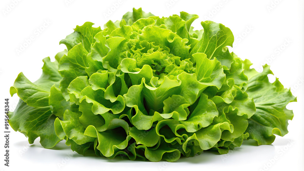 Fresh, crisp green lettuce leaves isolated on a white background, perfect for healthy eating and salad recipes. Fresh, crisp green lettuce leaves isolated on a white background, perfect for healthy eating and salad recipes.