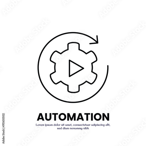 automation thin outline icon vector design good for web or mobile app