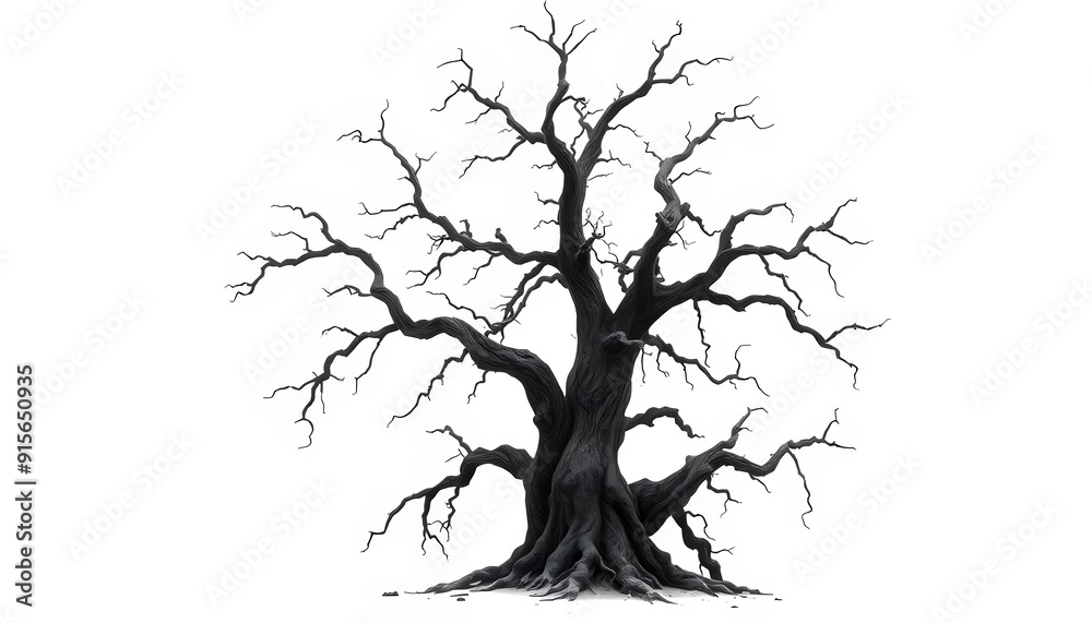 Bare Oak Tree Silhouette Bare Oak Tree Silhouette