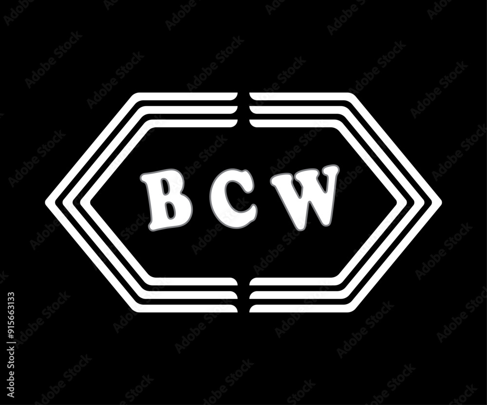 Fototapeta premium BCW letter logo Design. BCW Simple and modern monogram logo. Abstract Alphabet vector Design.