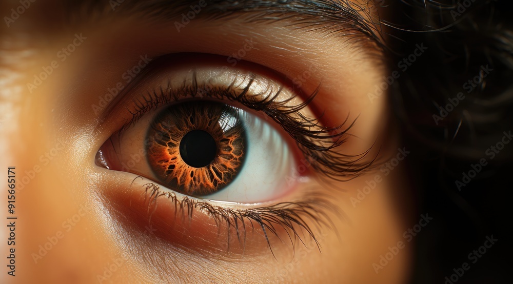 A captivating close-up of a piercing gaze. A captivating close-up of a piercing gaze.