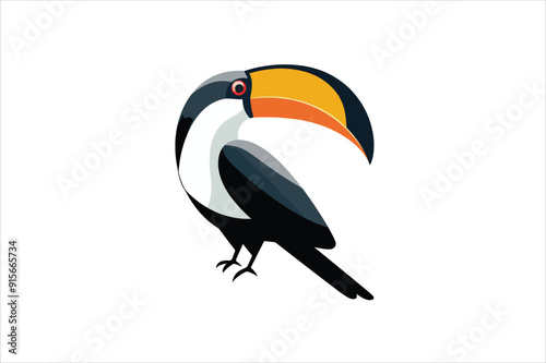 toucans characters in cartoon style. illustration.  Vector toucan bird illustration. 