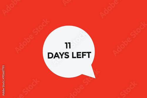 11 days left, icon, stile, timer, countdown, clock, time,  background, template, 11 days left, countdown, sticker, left banner, business, sale, label button
