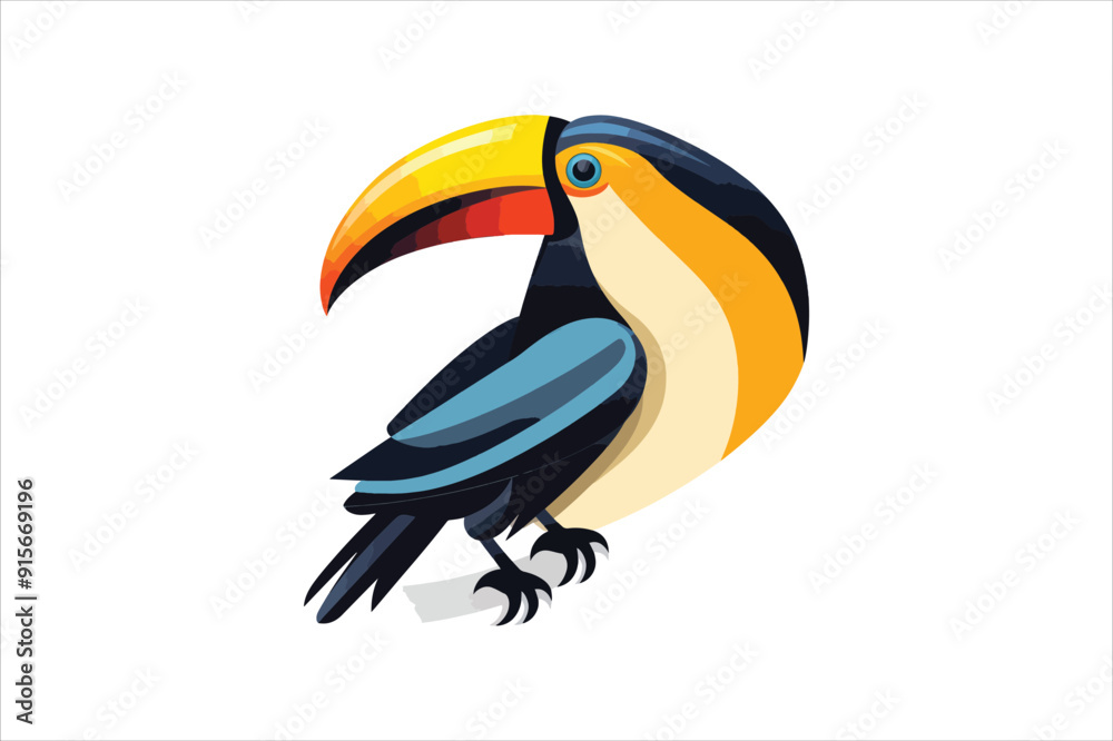 Fototapeta premium toucans characters in cartoon style. illustration. Vector toucan bird illustration. 