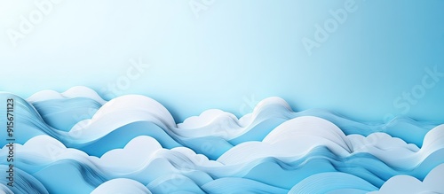 Paper Cut Clouds Background...