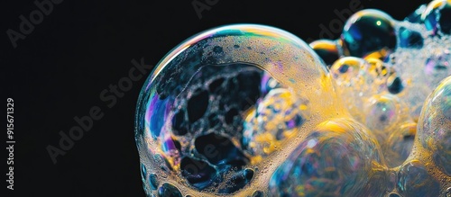 Soap bubbles foam isolated ...