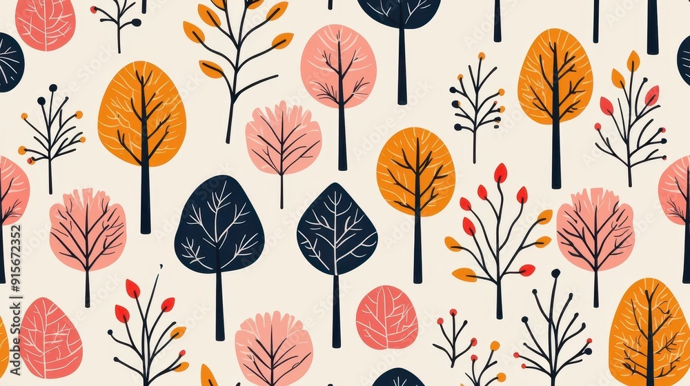 autumn background, trees, pattern autumn background, trees, pattern