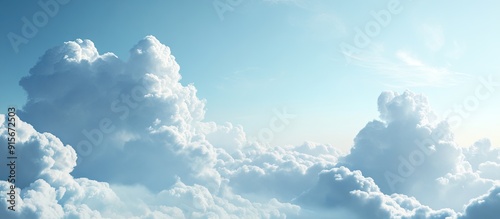 Blue sky with white and gra...