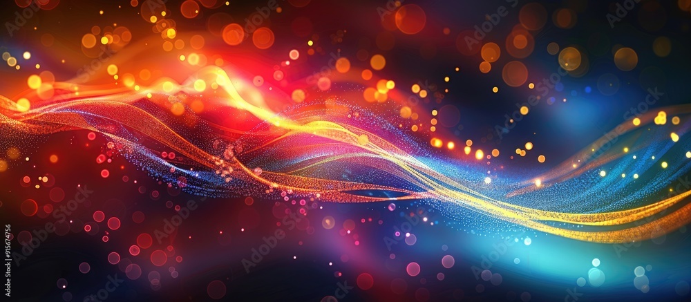 Obraz premium Abstract blurred color light night light abstract backdrop Flowing colorful lines of an abstract background. with copy space image. Place for adding text or design