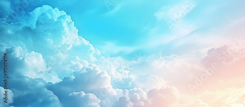 Vivid blue sky with a color...