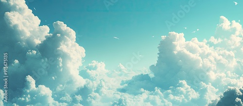 azure sky. with copy space image. Place for adding text or design photo