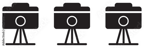 Camera icon set. photo camera icon. camera photography icon.