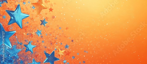 Orange background adorned w...
