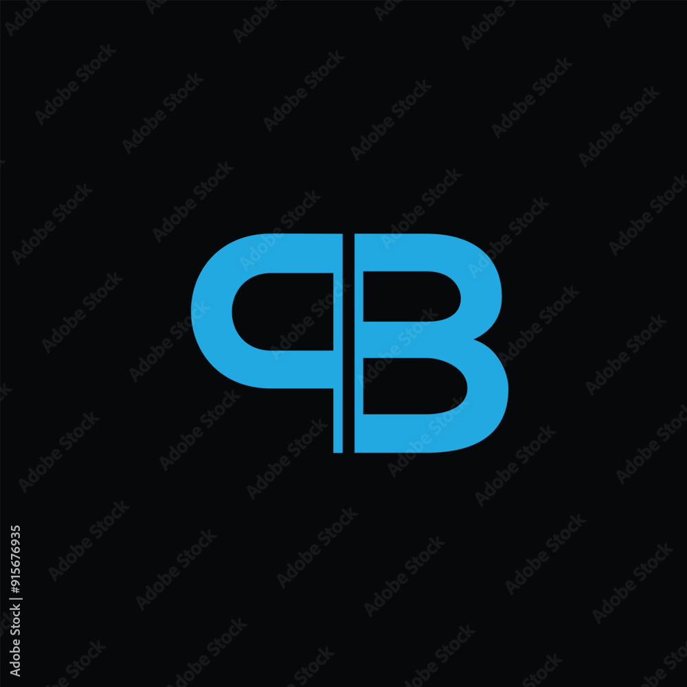 PB Letter Initial Logo Design Template Vector Illustration