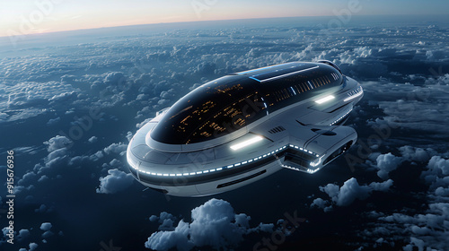 The Futuristic Smart Home Floating Above the Clouds