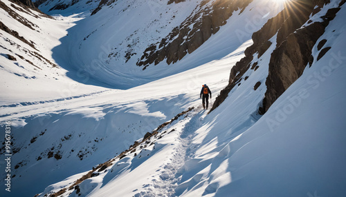 Mountain Unknowns in Snowy Winter: The Expeditioner's Tour Surrounded in Landslide photo