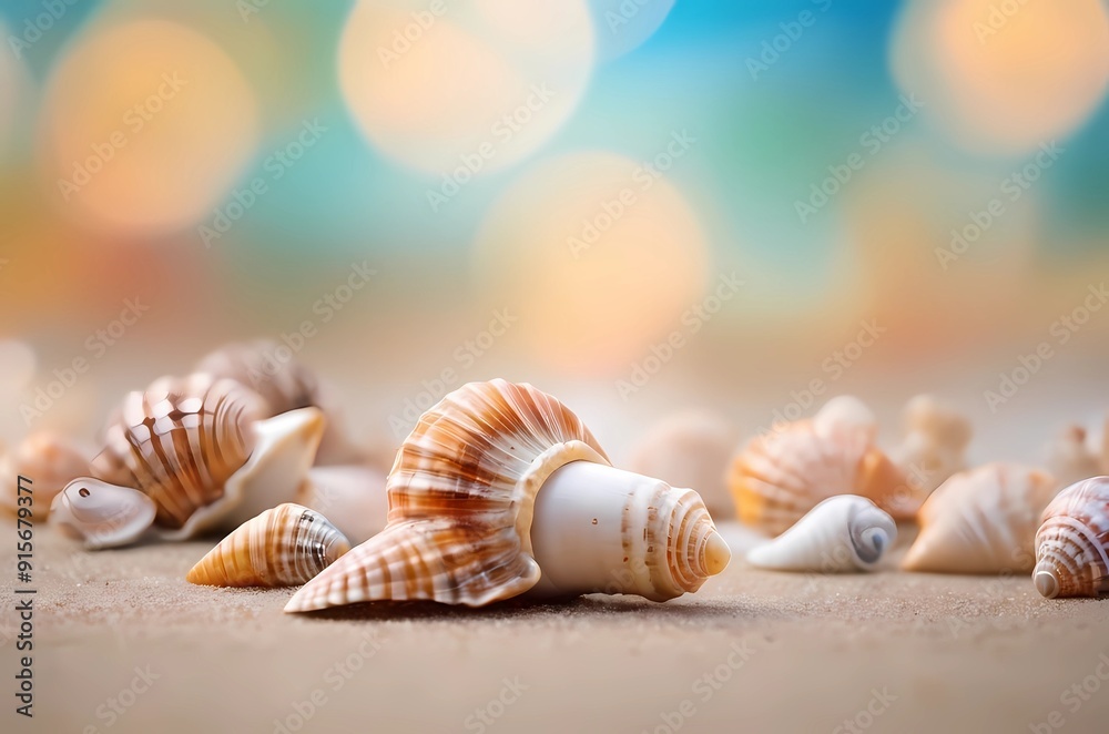 blur bokeh sea shells background abstract with copy space blur bokeh sea shells background abstract with copy space