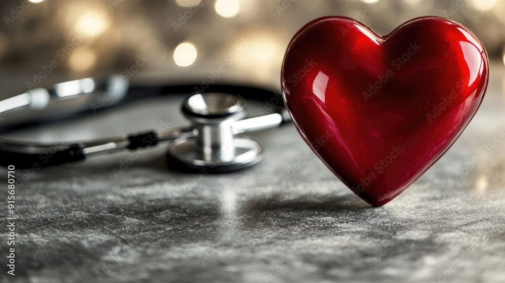 heart love shape with doctor physician's stethoscope on background heart love shape with doctor physician's stethoscope on background