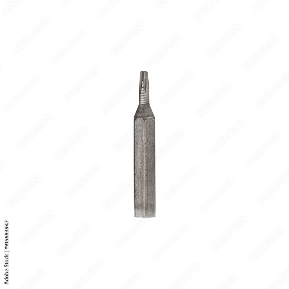 Iron bit for screwdriver and drill on Isolated on a white background close-up Iron bit for screwdriver and drill on Isolated on a white background close-up