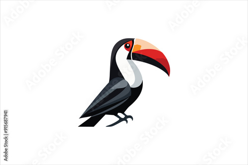 Toucan vector icon. Vector toucan bird illustration. 