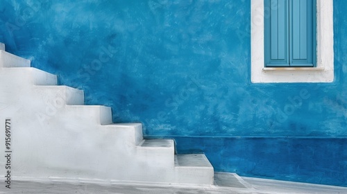 Steps Leading Into Crystal Clear Turquoise Water at a Sunny Day