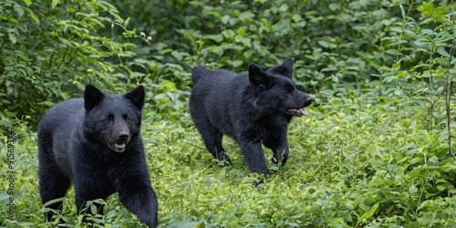 Explora Vida Salvaje Osos Negros en Naturaleza 