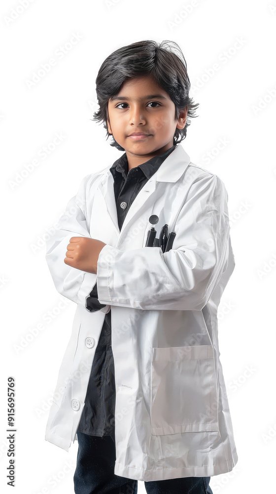 Young Mexican boy dressed as a scientist in studio Young Mexican boy dressed as a scientist in studio