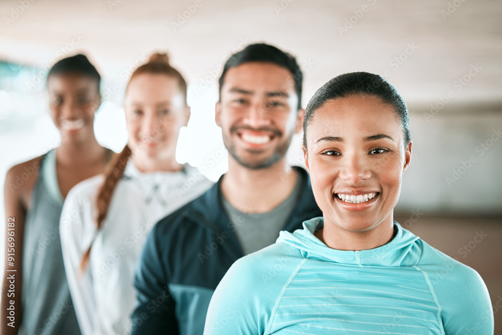 Smile, fitness and portrait of group of people in city for workout, wellness gym and training class. Happy, sports and team of athletes with confidence for exercise with health together in town. Smile, fitness and portrait of group of people in city for workout, wellness gym and training class. Happy, sports and team of athletes with confidence for exercise with health together in town.