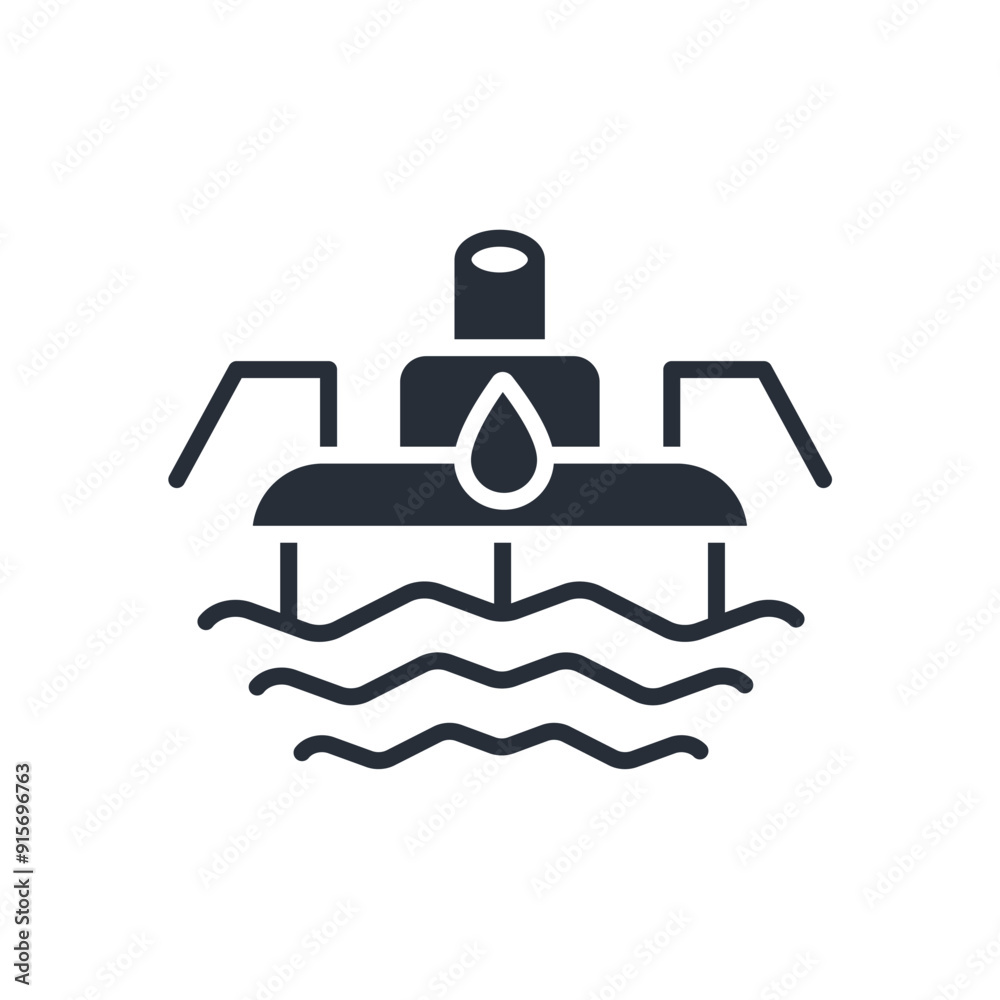 oil platform icon. vector.Editable stroke.linear style sign for use web design,logo.Symbol illustration. oil platform icon. vector.Editable stroke.linear style sign for use web design,logo.Symbol illustration.